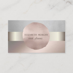 Elegante Klassik modern,Silber,Rose Gold Visitenkarte
