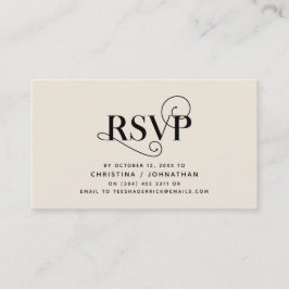 Elegante Klassik, Schwarz und Cream, UAWG Response Begleitkarte