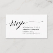 Elegante Klassik, Schwarzes Script, Party UAWG Begleitkarte (Vorderseite)