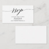 Elegante Klassik, Schwarzes Script, UAWG Response Begleitkarte (Vorne/Hinten)