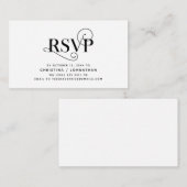 Elegante Klassik, Schwarzes Script, UAWG Response Begleitkarte (Vorne/Hinten)