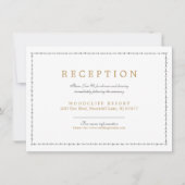 Elegante Klassik Vintage Hochzeit Empfang Karte (Vorderseite)