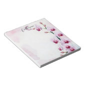 Elegante Klassik Wasserfarben Rosa Notizblock (angewinkelt)