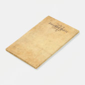 Elegante, klassisch gezeichnete Monogramm-Vorlage Post-it Klebezettel (angewinkelt)