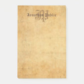 Elegante, klassisch gezeichnete Monogramm-Vorlage Post-it Klebezettel (Vorderseite)