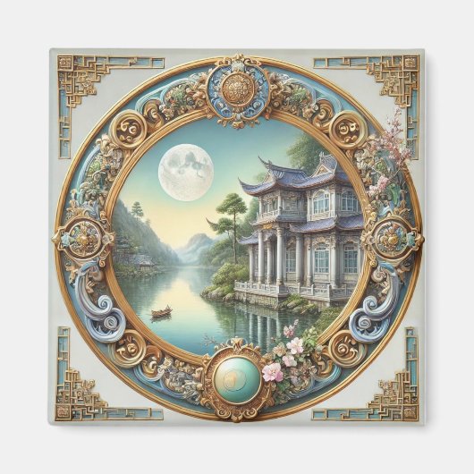 Elegante klassische Ästhetik - Zeitlose Schönheit Magnet (Vorne)