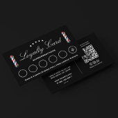 Elegante klassische Barber Pole Black Loyalty Visitenkarte