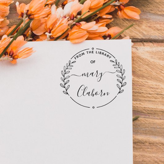 Elegante klassische Blätter aus der Bibliothek Gummistempel