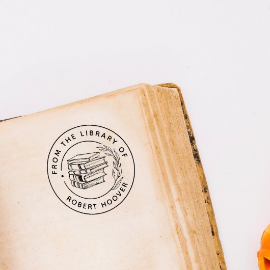 Elegante klassische Blätter aus der Bibliothek Gummistempel