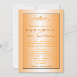 Elegante, klassische Blätter im Fall gelb Einladung