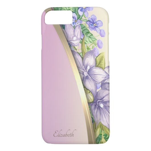 Elegante, klassische Blume Case-Mate iPhone Hülle (Rückseite)
