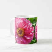 Elegante klassische Blume mit rosa Blumen Kaffeetasse (Vorderseite Links)