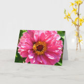 Elegante klassische Blume mit rosa Blumen Karte (Gelbe Blume)