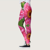 Elegante klassische Blume mit rosa Blumen Leggings (Links)