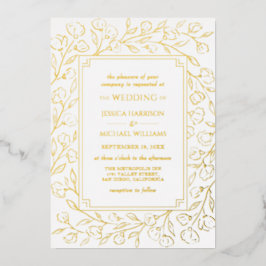 Elegante klassische Blumenstrauß Kunst, Dichtung u Folieneinladung