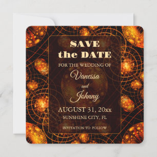 Elegante klassische Boho moderne Gold #901 Hochzei Save The Date