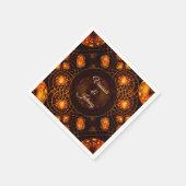 Elegante klassische Boho moderne Gold #901 Hochzei Serviette (Ecke)