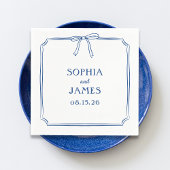 Elegante, klassische Bow-Hochzeit Serviette