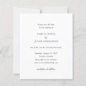 Elegante klassische Budget-Hochzeit - Save-the-Dat (Vorderseite)