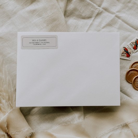 Elegante klassische Chic Gray Rücksendeadresse