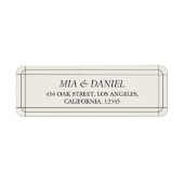 Elegante klassische Chic Light Gray Rücksendeadres (Vorne)