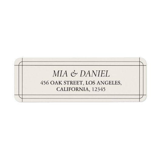 Elegante klassische Chic Light Gray Rücksendeadres (Vorne)