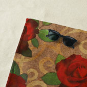 Elegante, klassische Damaske Vintage Chic Taupe Ro Strandtuch (Beispiel)