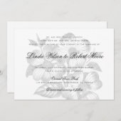 Elegante klassische Dogwood Blume Einladung Hochze (Vorne/Hinten)