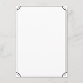 Elegante klassische, einfache Details Begleitkarte (Rückseite)