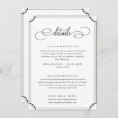 Elegante klassische, einfache Details Begleitkarte (Vorne/Hinten)