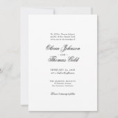 Elegante klassische Einladung zur Hochzeit (Vorderseite)