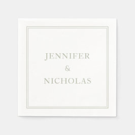 Elegante klassische feierliche Hochzeit Serviette