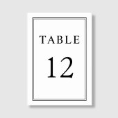 Elegante klassische feierliche Schwarz-weiße Hochz Tischnummer