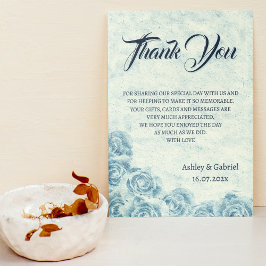 Elegante klassische florale rustikale Hochzeit Vie Dankeskarte