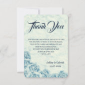 Elegante klassische florale rustikale Hochzeit Vie Dankeskarte (Vorderseite)