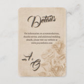 Elegante klassische florale rustikale Hochzeiten D Begleitkarte (Vorderseite)