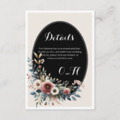 Elegante klassische florale rustikale Hochzeiten D Begleitkarte (Vorderseite)