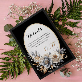 Elegante klassische florale rustikale Hochzeiten D Begleitkarte