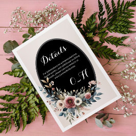 Elegante klassische florale rustikale Hochzeiten D Begleitkarte