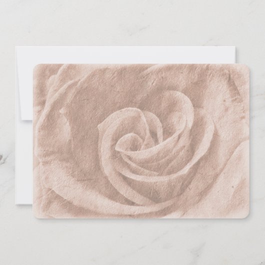 Elegante klassische, florale Rustikale Hochzeitsei Einladung (Rückseite)