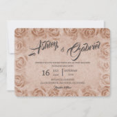 Elegante klassische, florale Rustikale Hochzeitsei Einladung (Vorderseite)