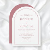 Elegante klassische formale rosa Hochzeit Einladung