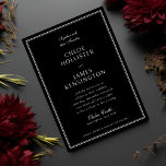Elegante klassische formale Schwarz-Rahmen-Hochzei Einladung<br><div class="desc">Elegante Vorlage für die formale Schwarz-weiße Rahmenhochzeit</div>