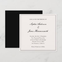 Elegante klassische formale Schwarz-Rahmen-Skripte