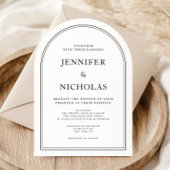 Elegante klassische formale Schwarz-Weiß-Hochzeit Einladung