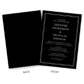 Elegante klassische formale Schwarz-weiße virtuell Einladung