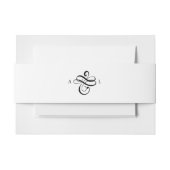 Elegante klassische formale Skriptmonogramm-Hochze Einladungsbanderole (Vorderseite Beispiel)