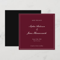 Elegante Klassische Formelle Burgunderrote Schrift