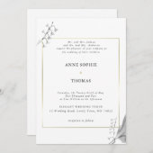 Elegante klassische Frühlingsslililie of Valley Einladung (Vorne/Hinten)