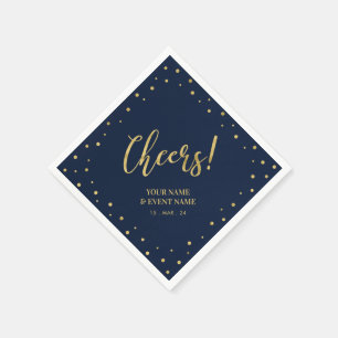 Elegante klassische Geburtstagsfeier in Gold und N Serviette